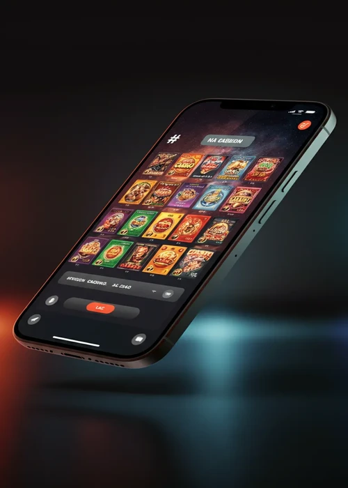 Interface de jeu de Spinbara Casino montrant une sélection de machines à sous populaires et un bonus de bienvenue attrayant en fond.